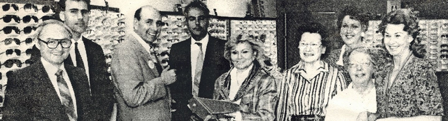 Staff picture clipping from 1986 opening